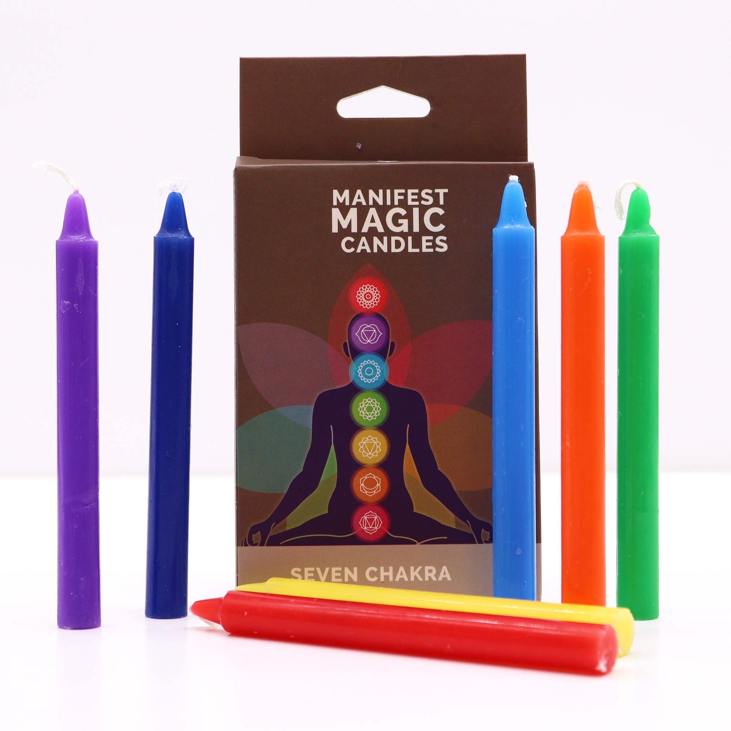 Bougies Manifeste des Sept Chakras (pack de 7)