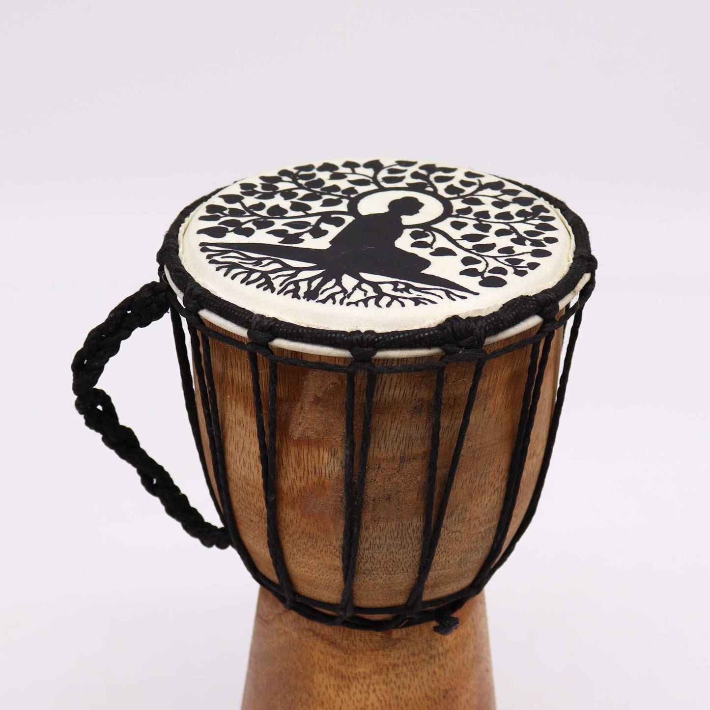 Handgefertigte Djembe-Trommel mit breiter Oberseite – 25 cm