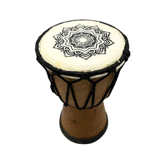 Handgefertigte Djembe-Trommel mit breiter Oberseite – 15 cm