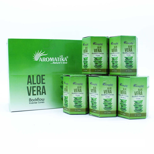 Lot de 10 encens Masala Backflow - Aloe Vera