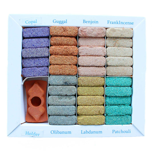 Display-Set mit 70 Räuchersteinen und Brenner - Wilder Westen