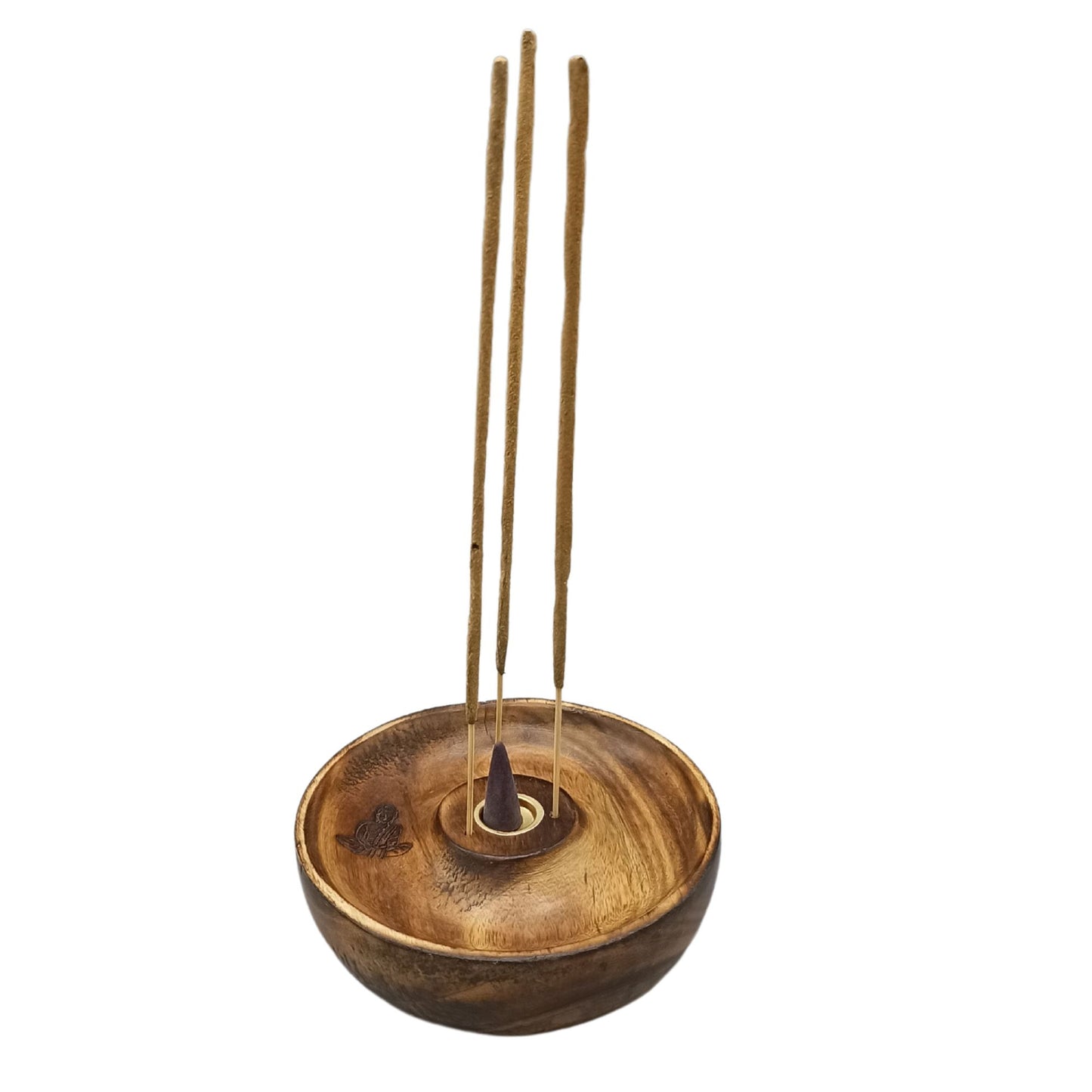 Räucherstäbchenhalterscheibe für Kegel und Stäbchen - Buddha
