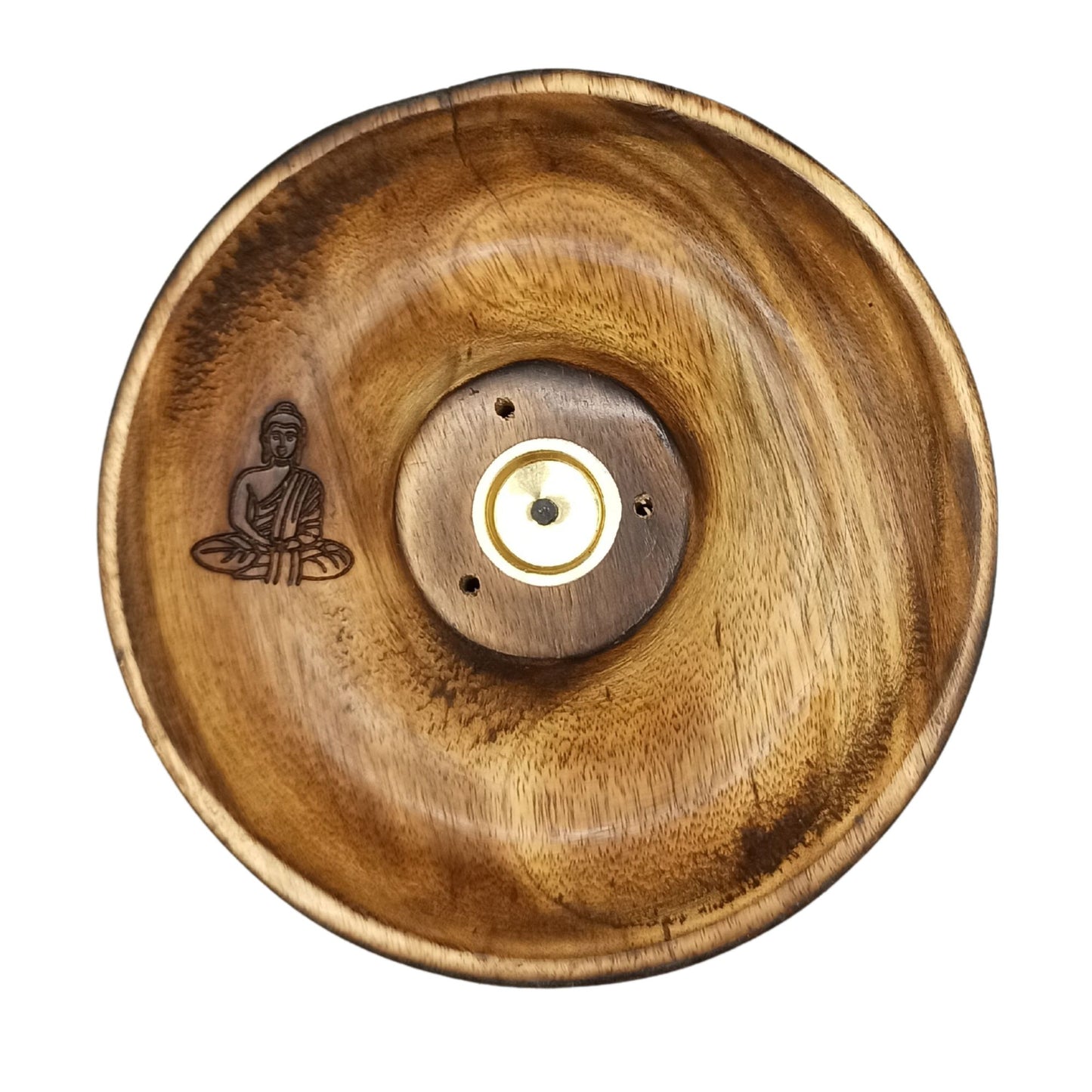 Räucherstäbchenhalterscheibe für Kegel und Stäbchen - Buddha