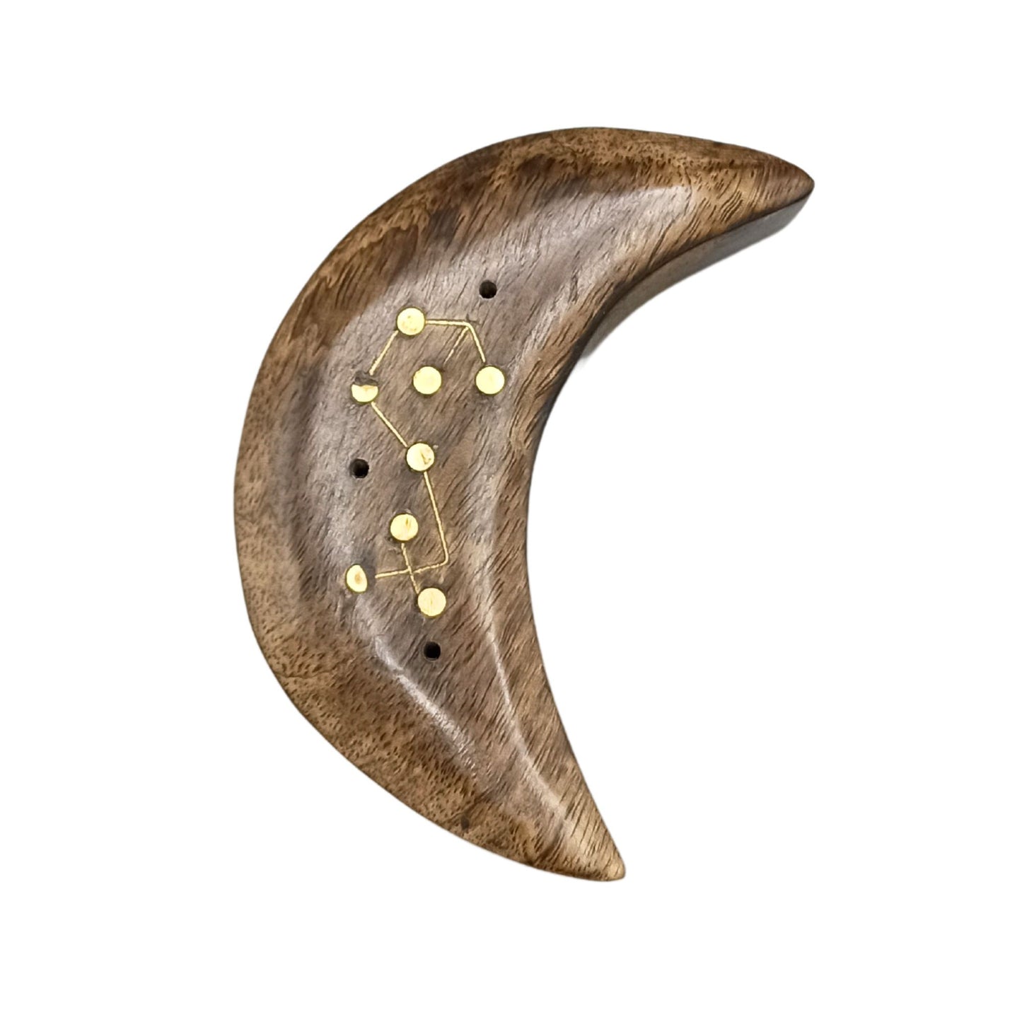 Brûle-encens en laiton gravé signe du zodiaque - Lune