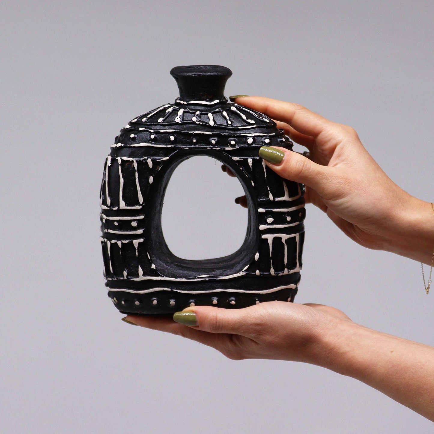 Ovale Donutvase – Schokolade 18 cm