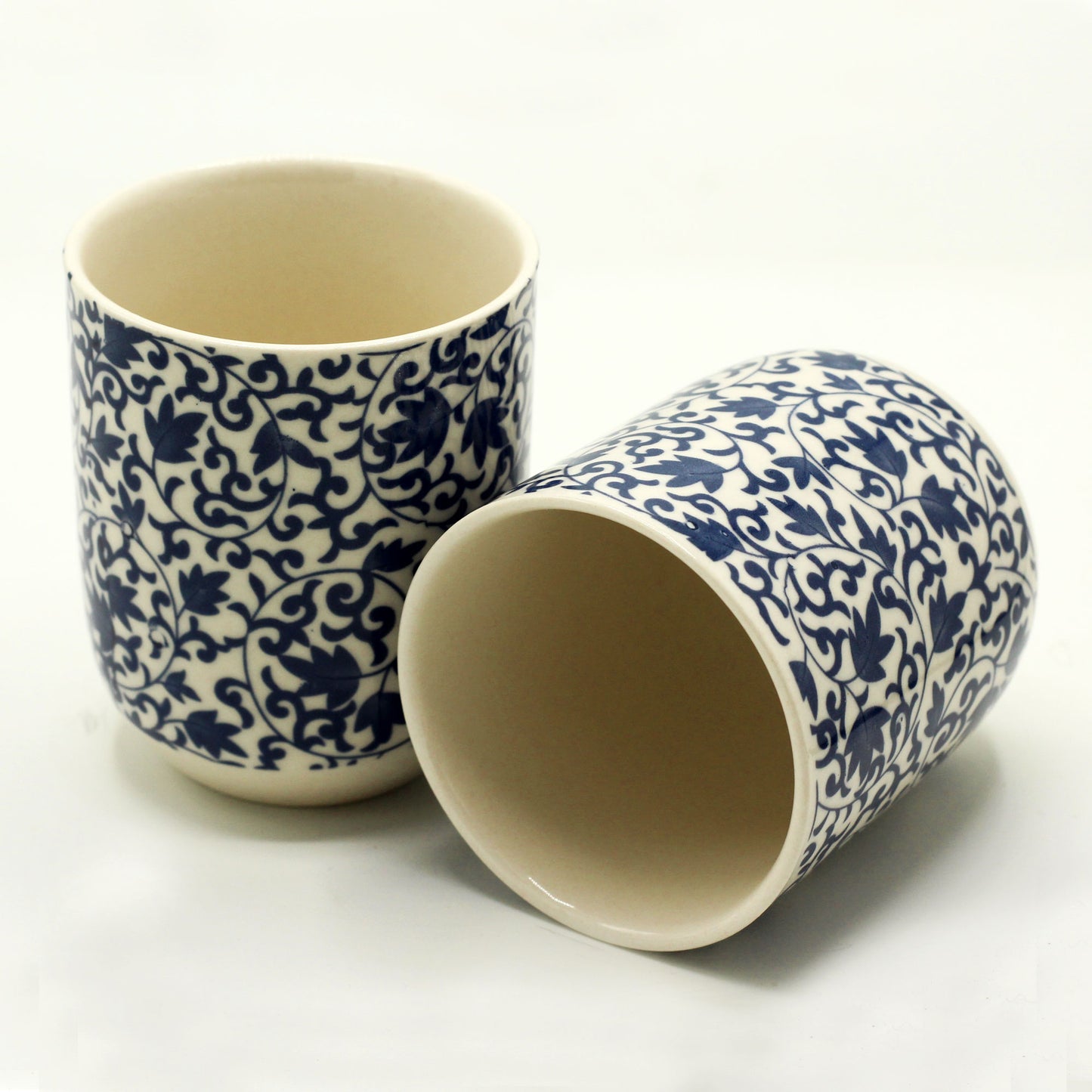 6 tasses à thé - Design bleu