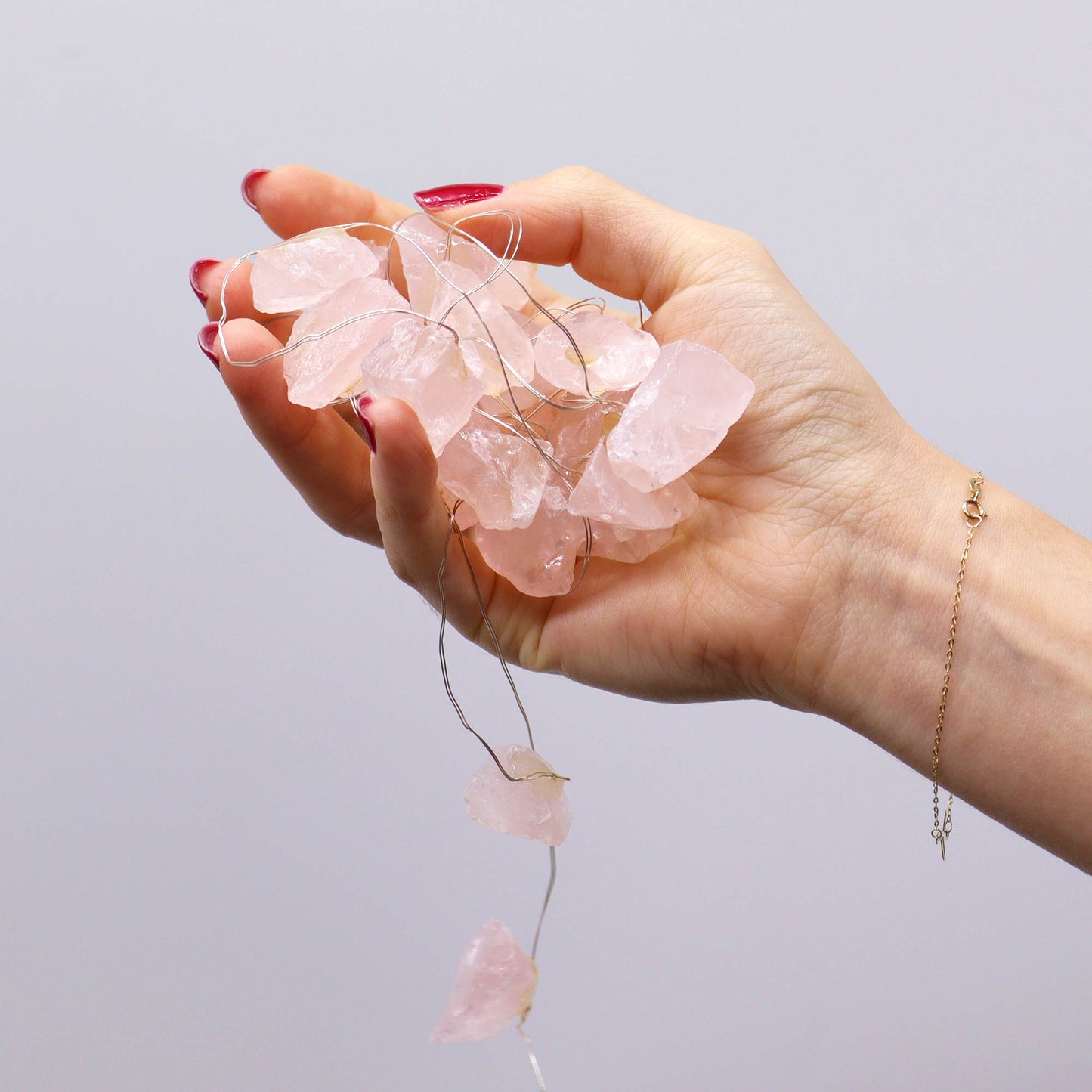 Lumières d'enchantement de pierres précieuses - Quartz rose