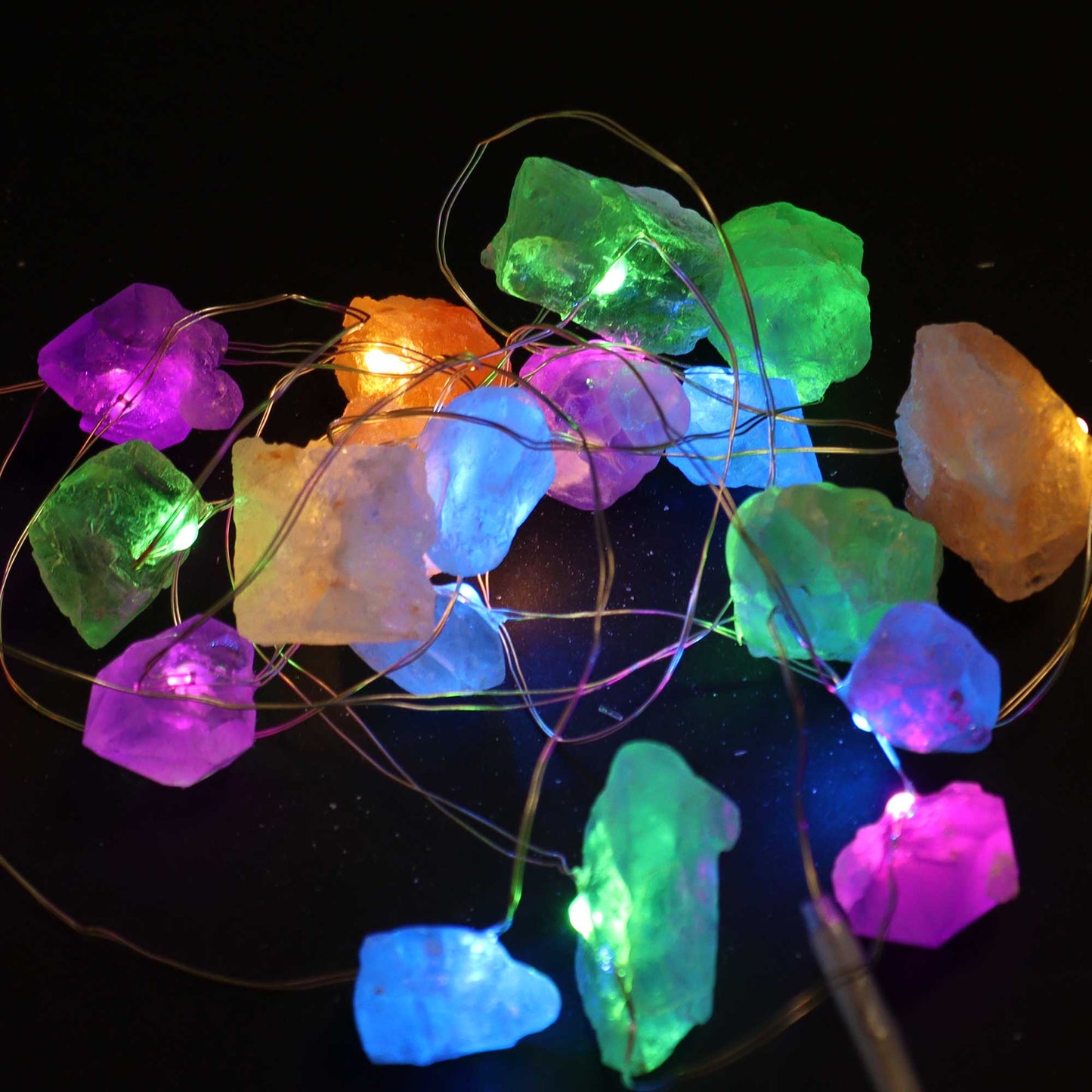 Edelstein-Zauberlichter - Gemischte Steine