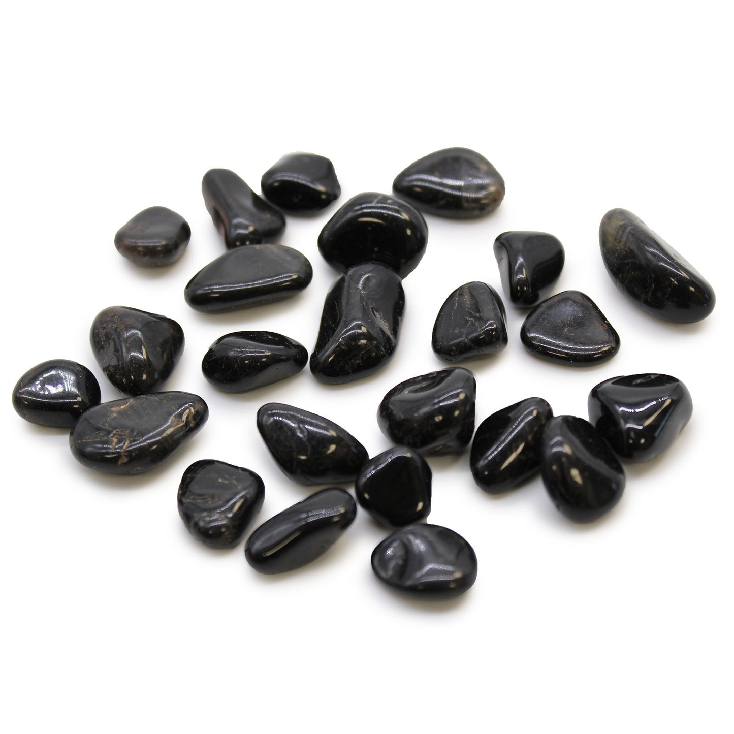 24 x Pequeñas piedras africanas - Ónix negro
