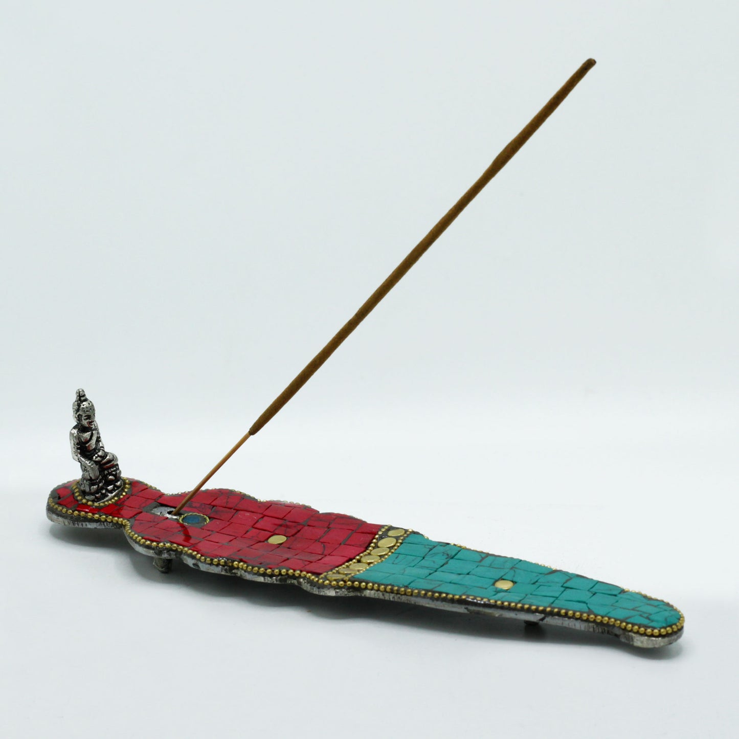 Tibetischer Räucherstäbchenhalter Langer Dolch Buddha