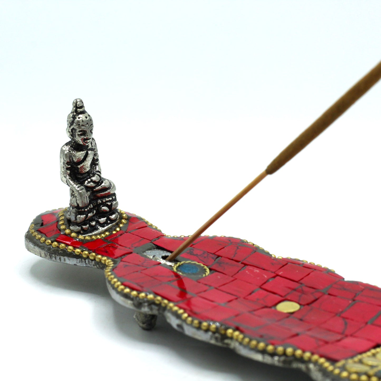 Tibetischer Räucherstäbchenhalter Langer Dolch Buddha