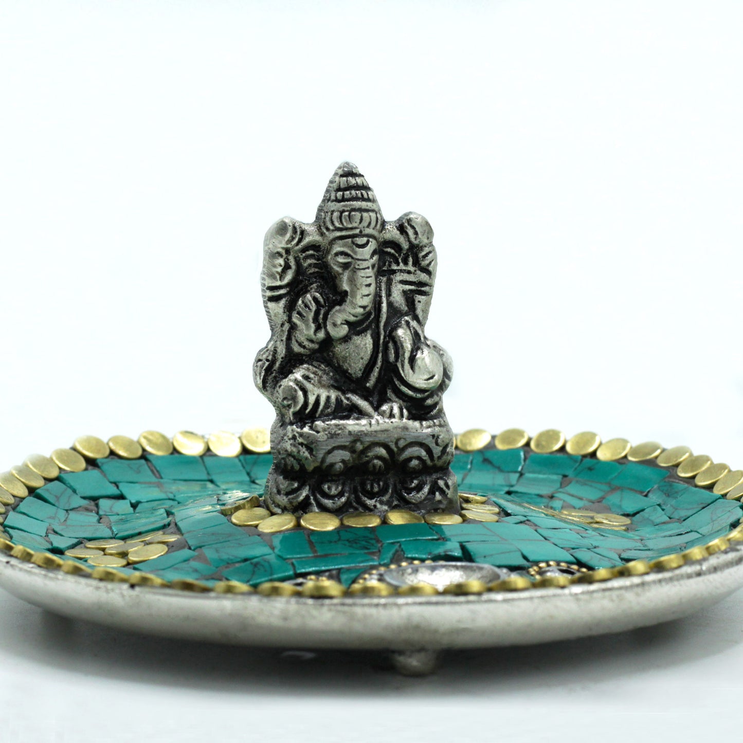 Ganesh-Plakette, tibetische Dekoration, Kegel- und Stabhalter