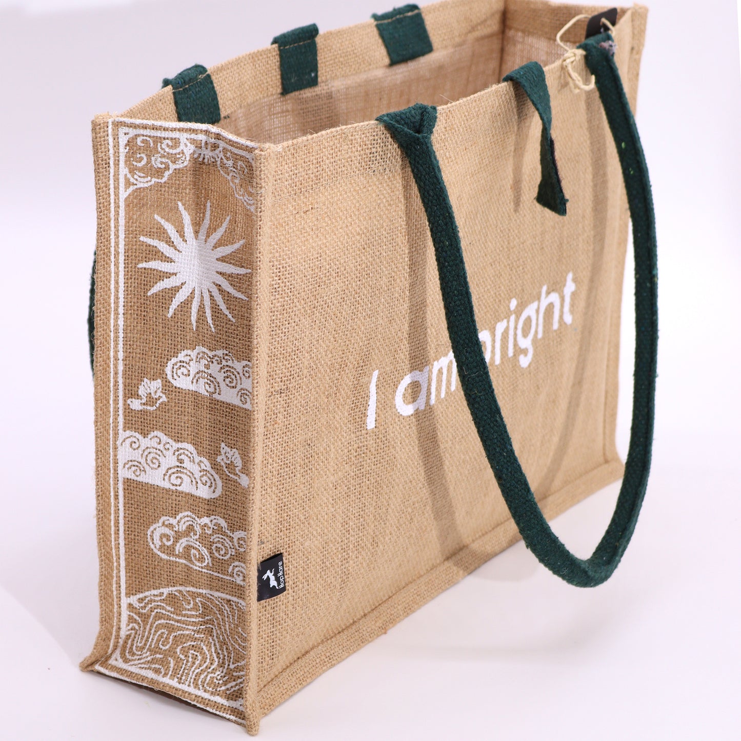 Grand sac en jute Hop Hare - Je suis brillant