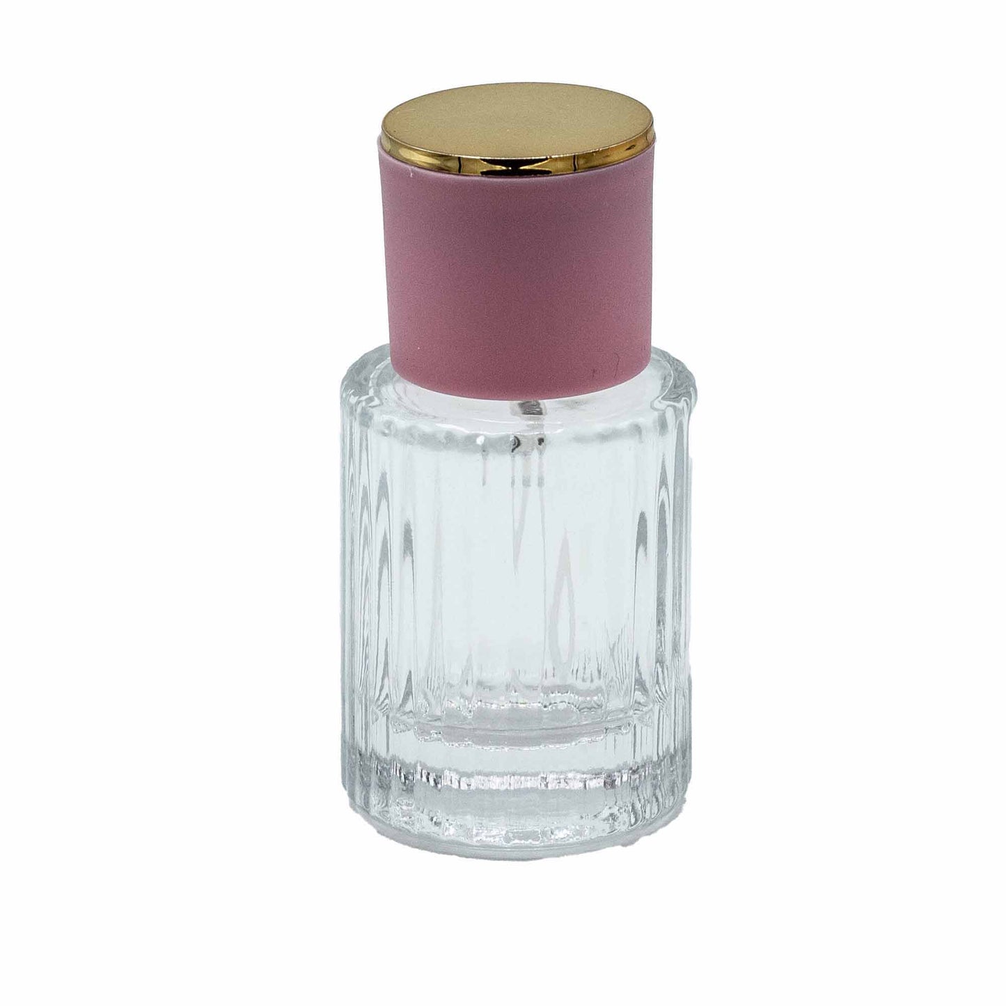 Flacons de parfum en verre avec vaporisateur et bouchon rose 30 ml