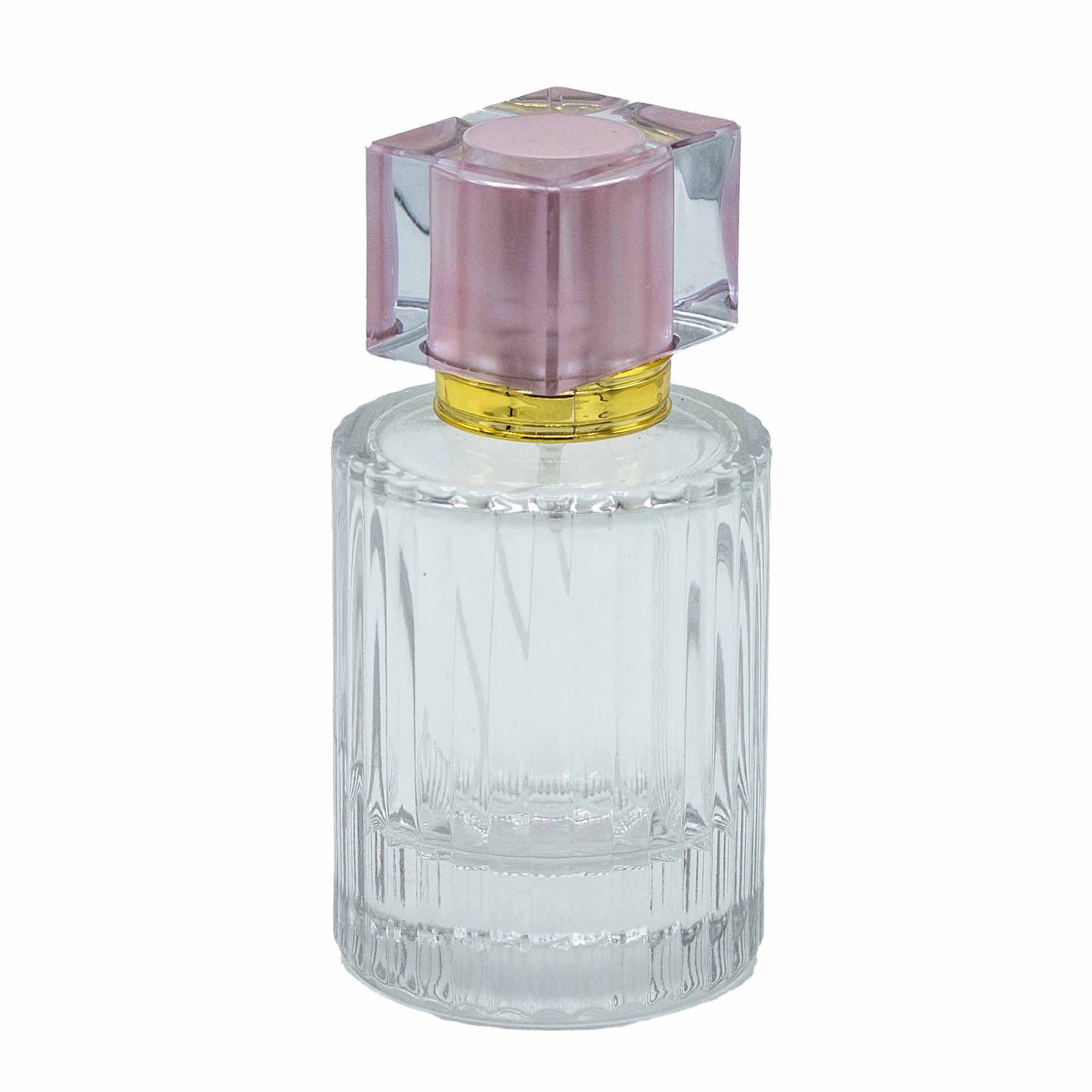 Parfümflakons aus Glas mit Zerstäuber und rosa Verschluss 50 ml