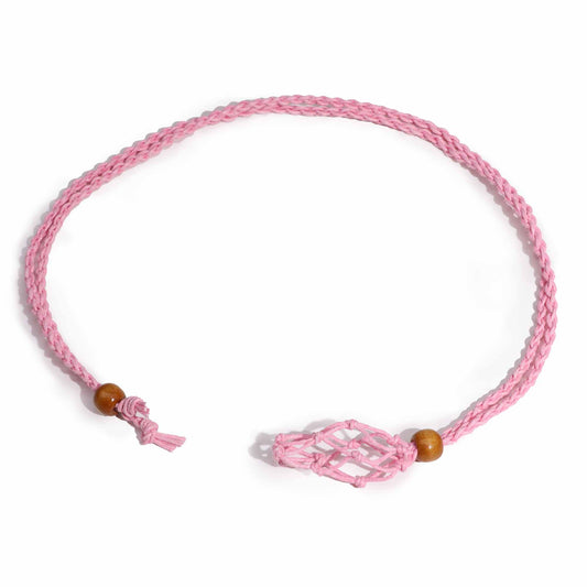Edelsteinkette Kordeln 45 cm - Rosa
