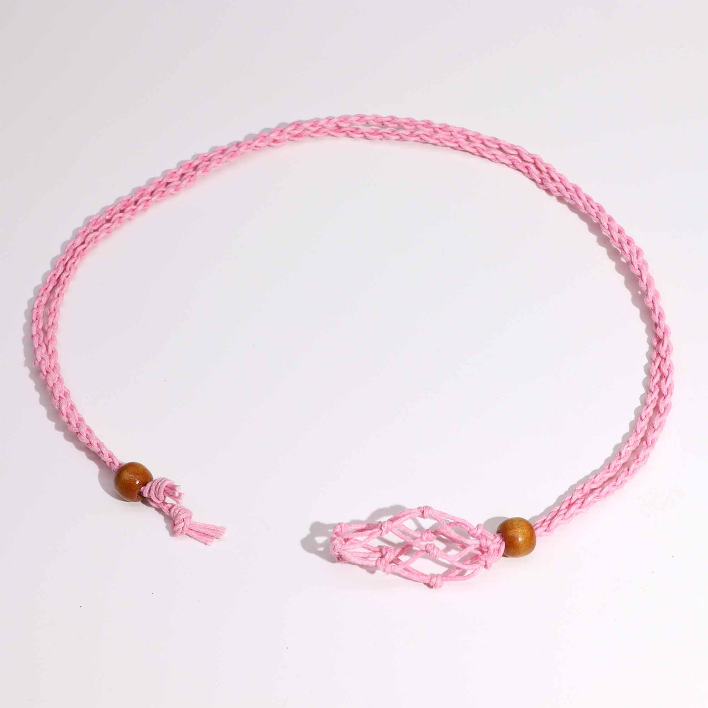 Edelsteinkette Kordeln 45 cm - Rosa