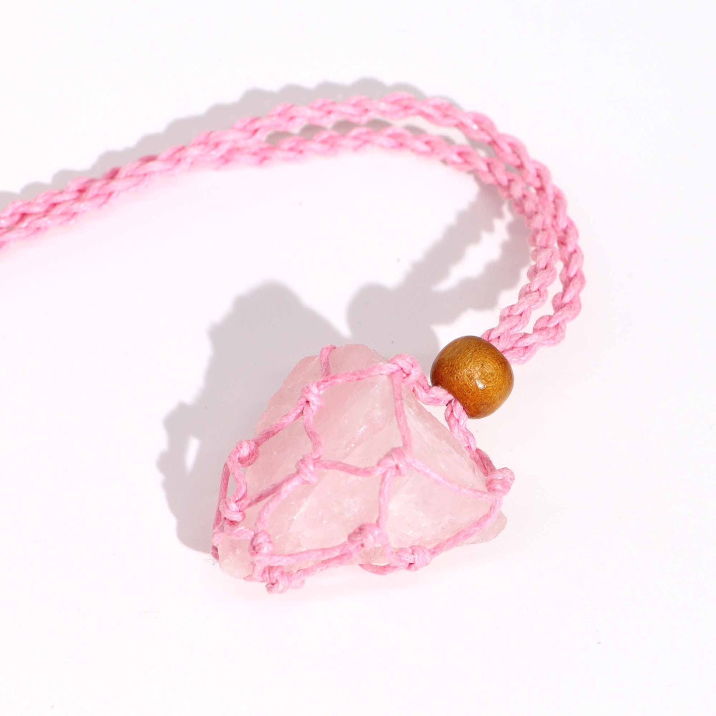 Edelsteinkette Kordeln 45 cm - Rosa