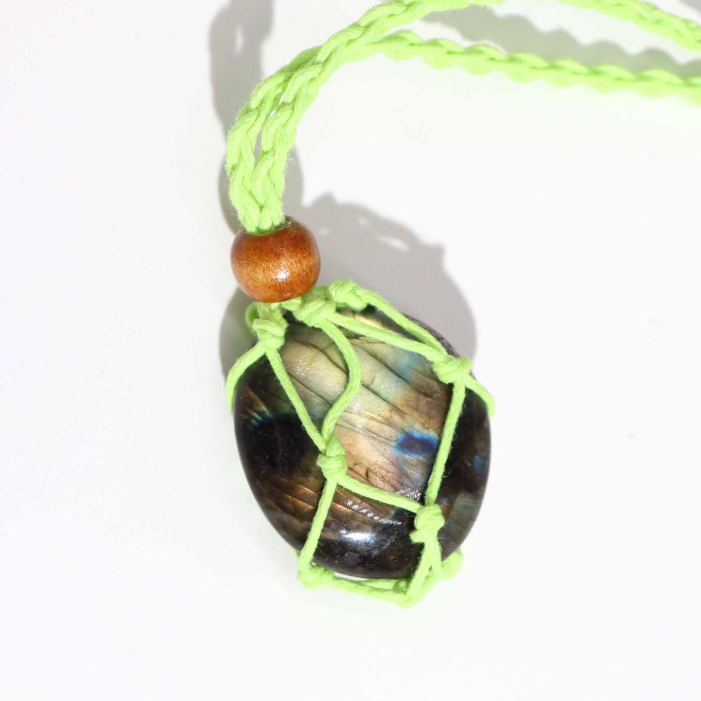 Edelsteinkette Kordeln 45 cm - Grün