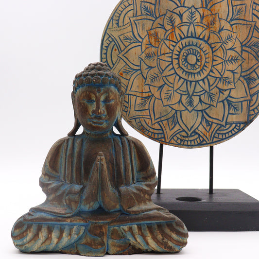 Coffret Feng Shui Bouddha - Mandala Floral - Bleu