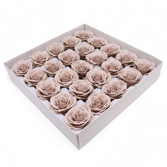 Handgemachte Seifenblume - Große Vintage Rose - Beige