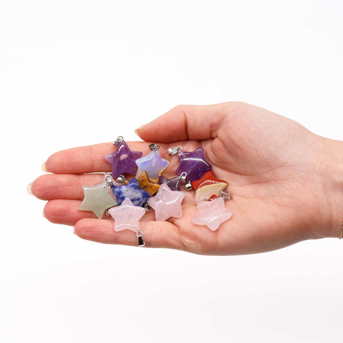 12 x Colgantes Estrellas - 20x6mm