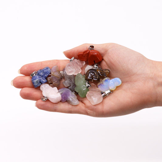 12 x Glückselefanten-Anhänger – 25 x 15 mm