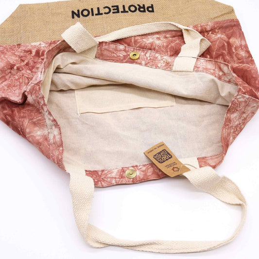 Naturtasche - Terrakotta - Hamsa - Schutz