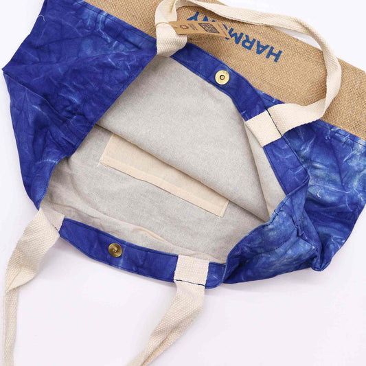 Naturtasche - Blau - Mandala - Harmonie