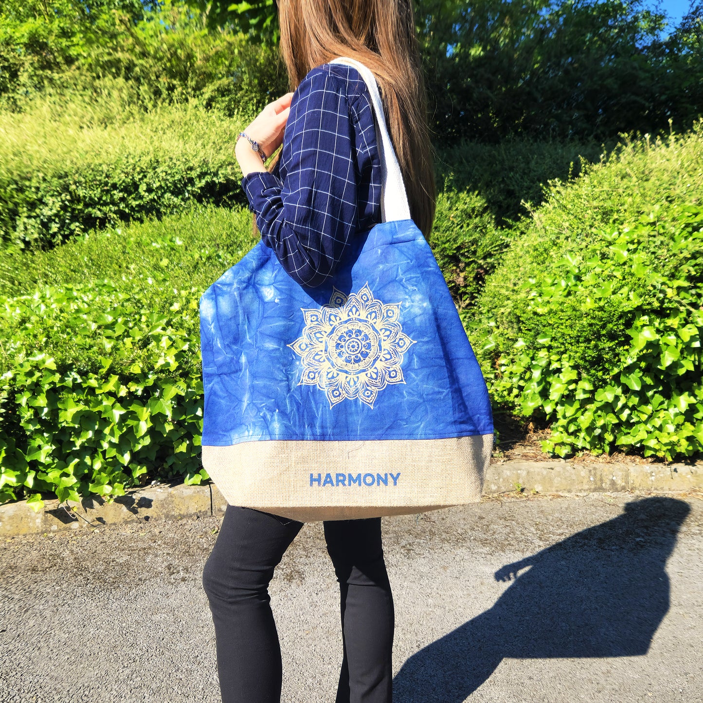 Naturtasche - Blau - Mandala - Harmonie