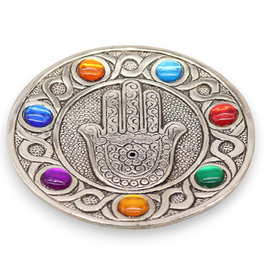 Porte-encens Hamsa Sept Chakras 11,5 cm