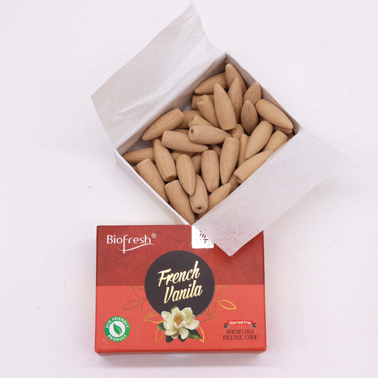 Cônes d'encens Biofresh Backflow (40 cônes) - Vanille française