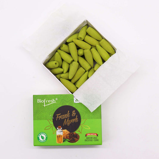 Cônes d'encens Biofresh Backflow (40 cônes) - Frank & Myrrh