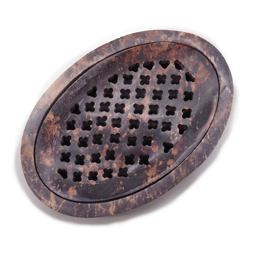 Seifenschale und Abtropffläche aus Speckstein 11x8cm - Klassisch Oval