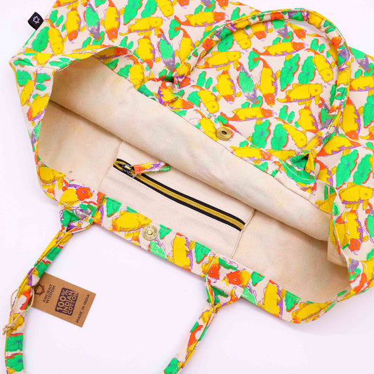 Große glänzende Tasche - Koi-Karpfen