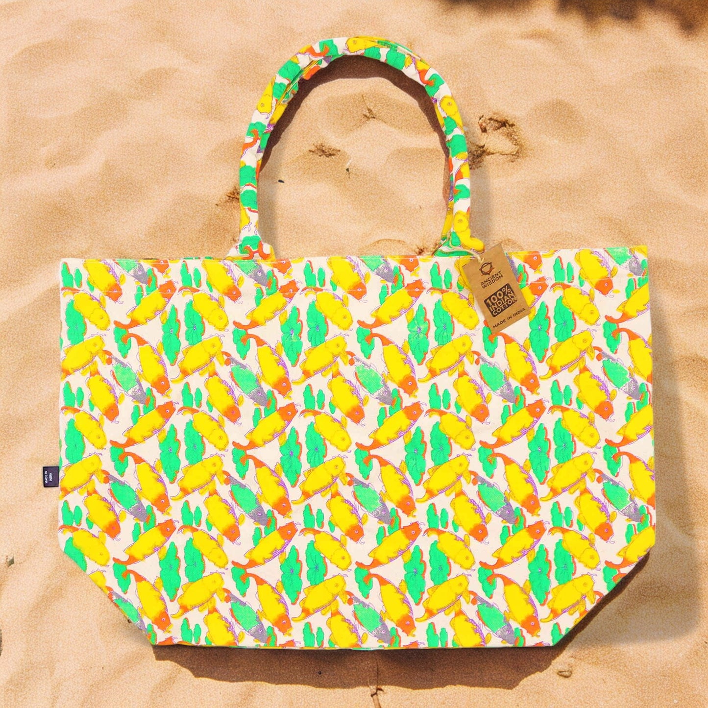 Große glänzende Tasche - Koi-Karpfen