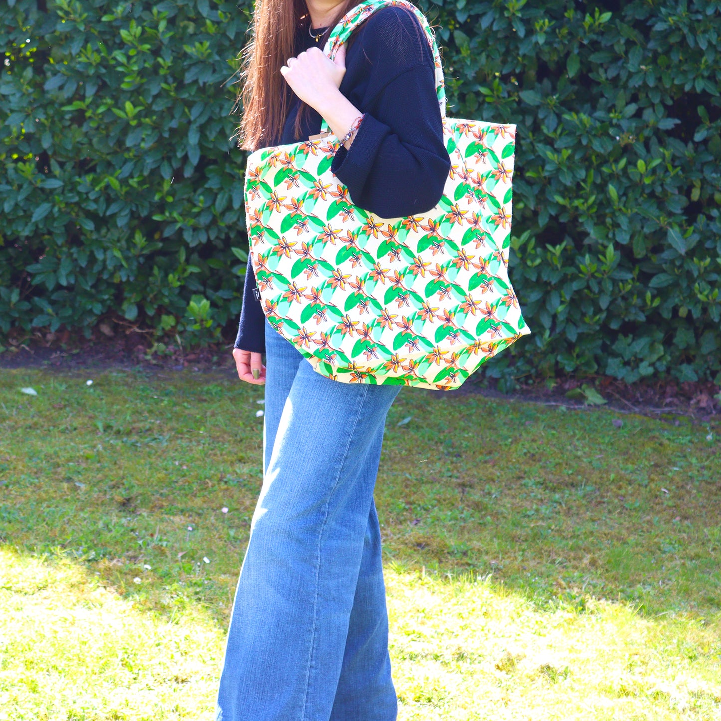 Große Glitzertasche - Frangipani