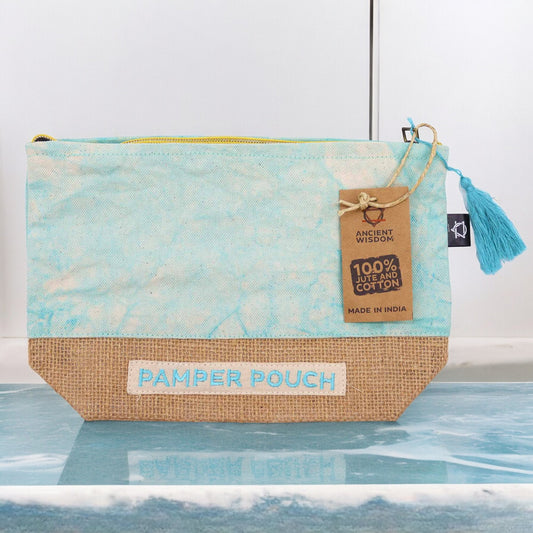 Kosmetiktasche - Blau - Stonewashed