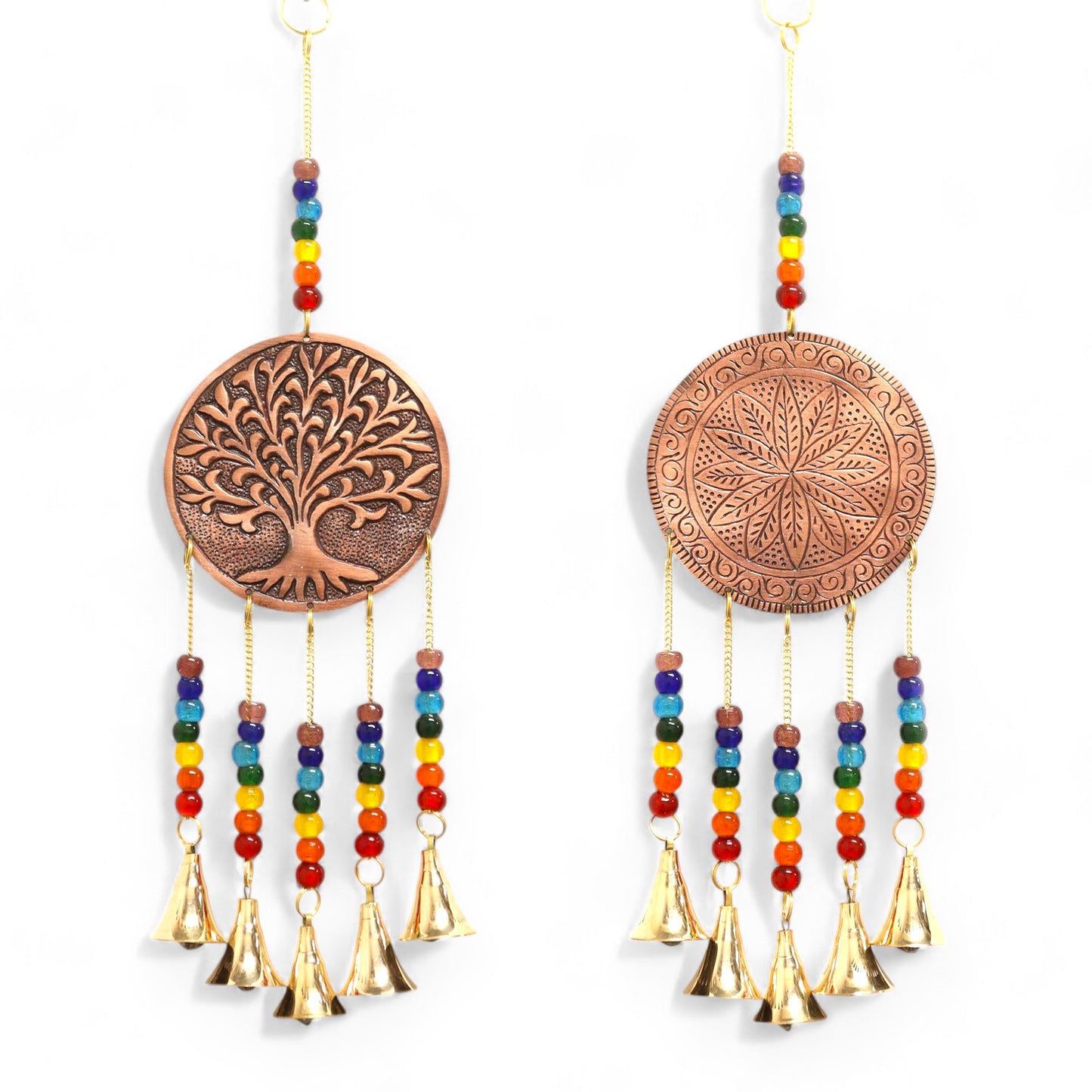 Indische Glocken - Mittlerer Lebensbaum - Chakra 5 Glocken - 10x36cm