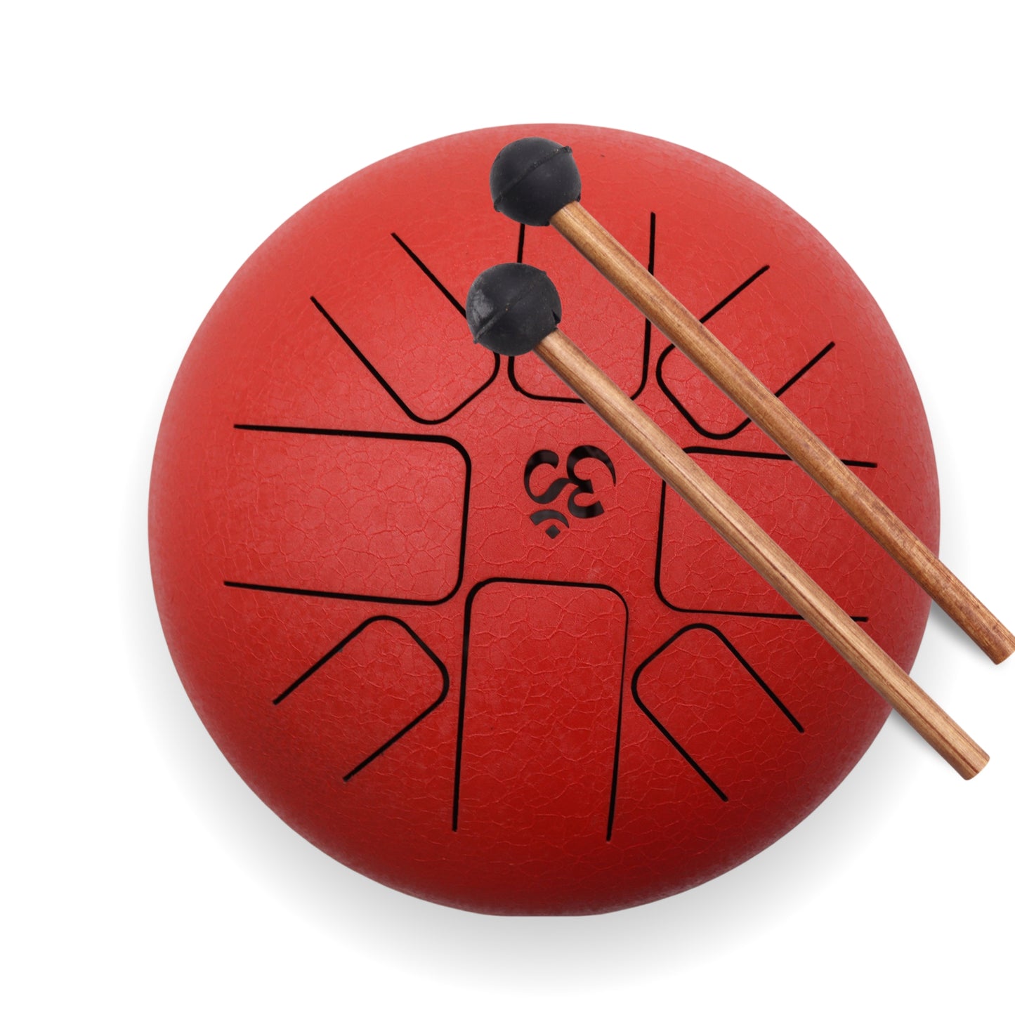 Tambor Mediano Hapi Om Rojo- 22x16cm