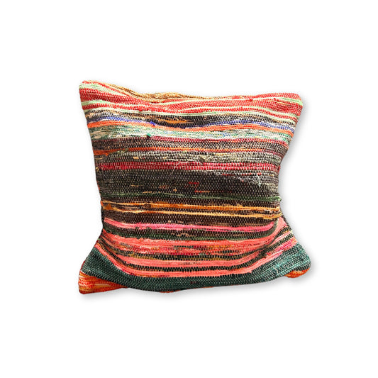 Housse de coussin en tapis recyclé - 40 x 40 cm - Multicolore