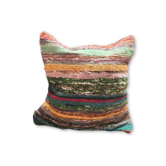 Housse de coussin en tapis recyclé - 40 x 40 cm - Anthracite