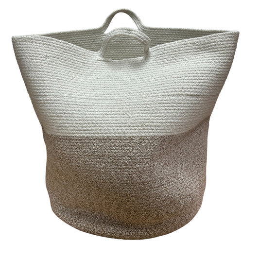 Großer Korb aus Baumwollseil 45x40cm - Beige