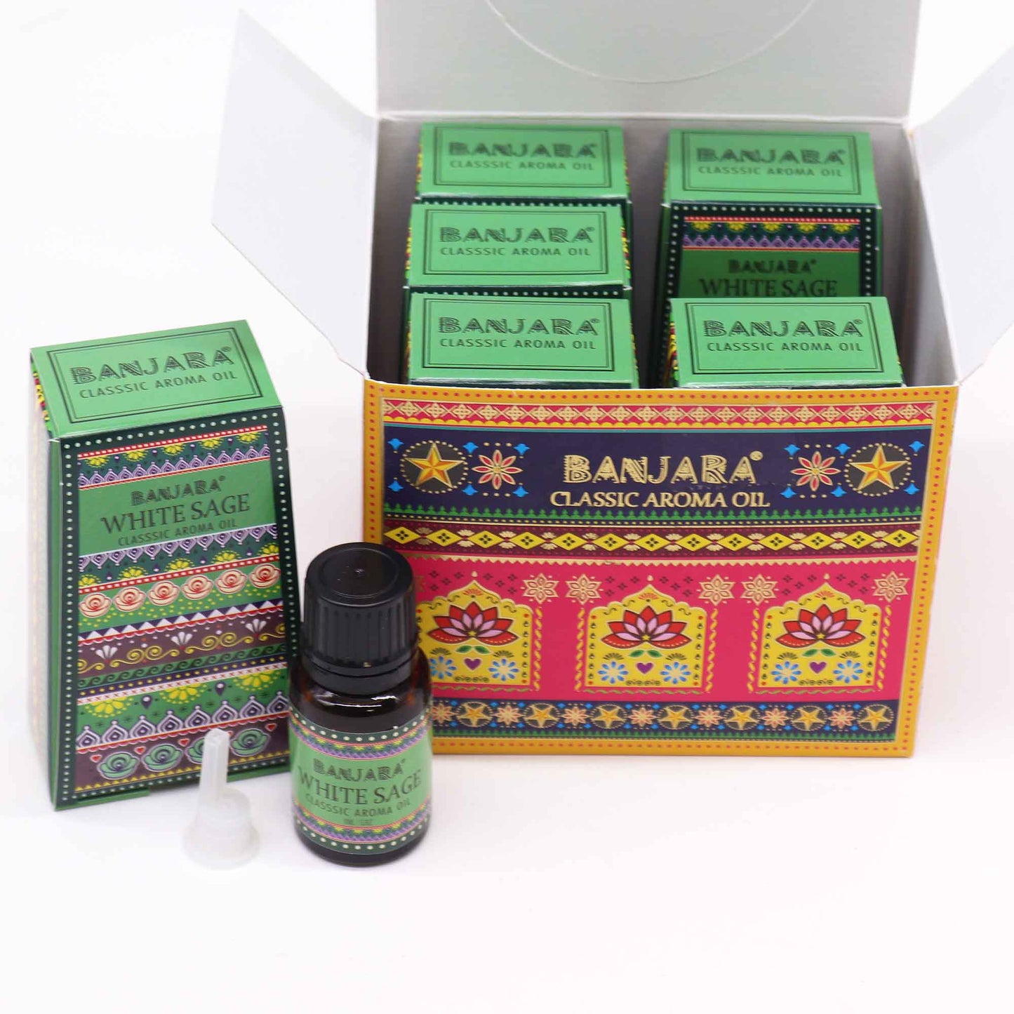 Huile parfumée indienne Banjara 10 ml - Sauge blanche