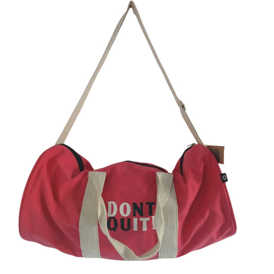 "Don't Give Up" Reisetasche - Kirschrosa