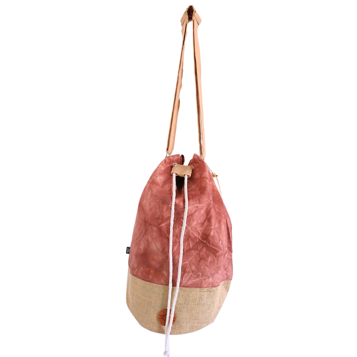 100 % natürlicher Rucksack – Terrakotta-Wascheffekt – Hamsa