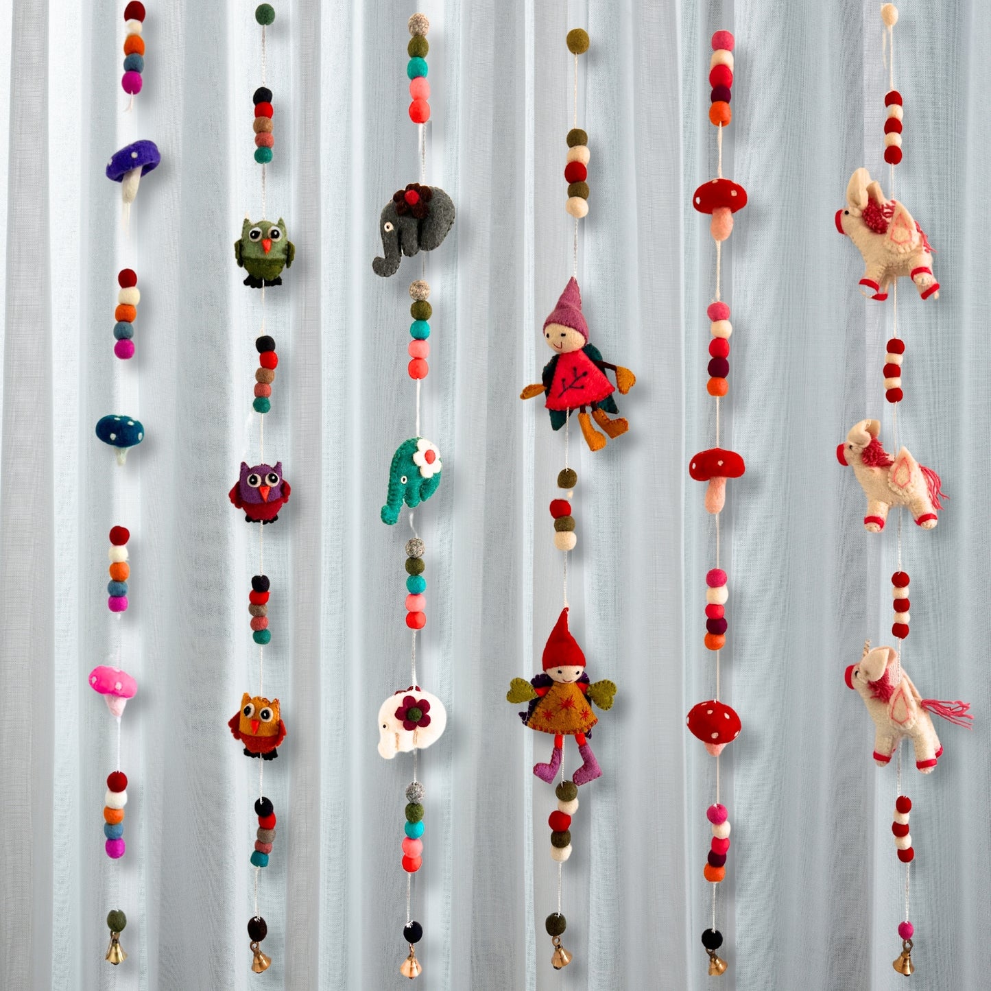 Filz-Wandbehang – Elefanten (verschiedene Farben)