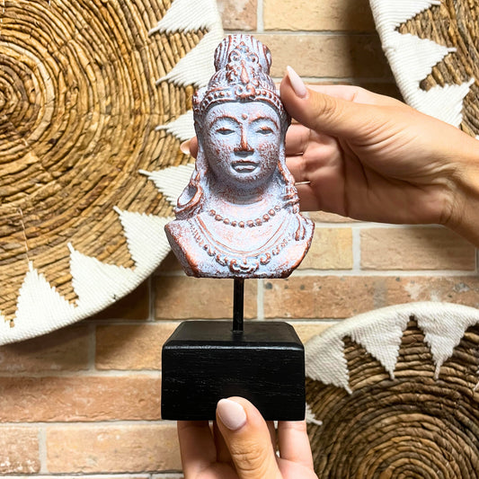 Princesse de la Chance Java sur socle - Bleu Cuivre