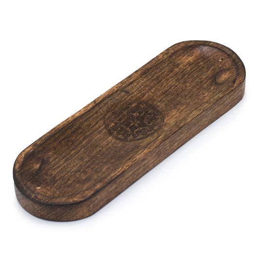 Grand plateau à encens 30x10cm - Mandala