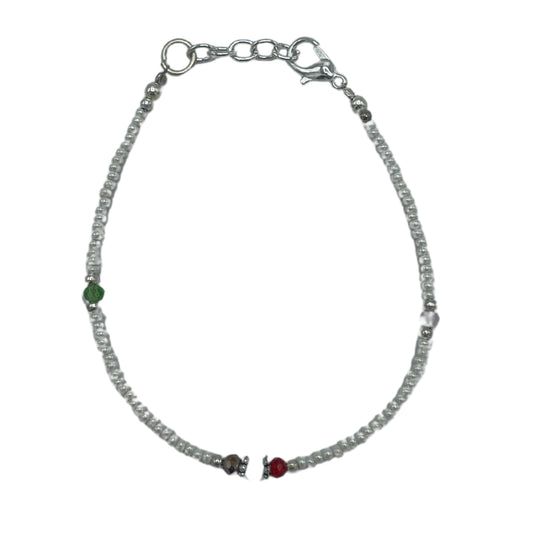 Nepalesisches Armband aus extrafeinen Edelsteinen - Perlen und geschnitzte Perlen